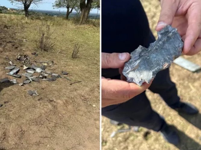 Prăbușirea unei drone la Crocmaz a provocat un incendiu de vegetație