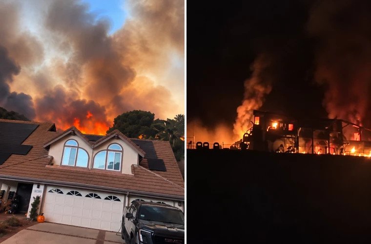 Incendiu de vegetație în California: locuințe afectate și evacuări
